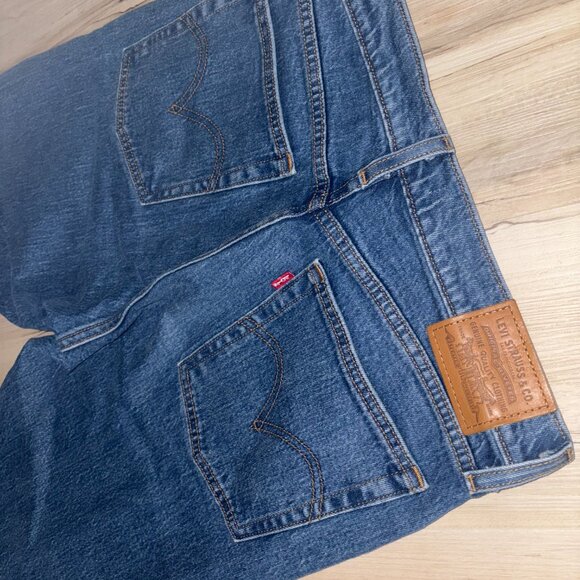 Levi Strauss Medium Wash Button Fly Wedgie Straight Jeans W 29 - Picture 4 of 9